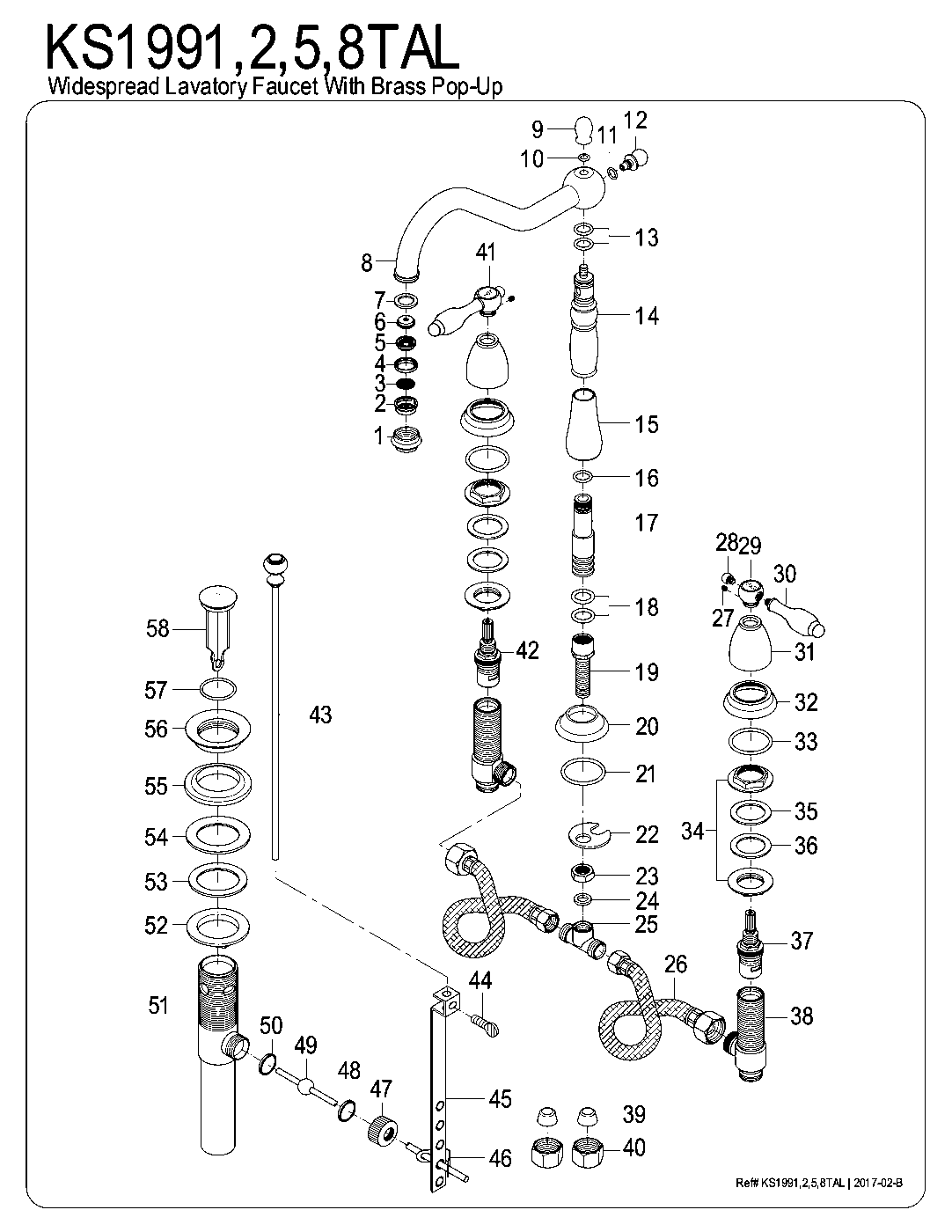 Tudor KS1991TAL exploded parts diagram