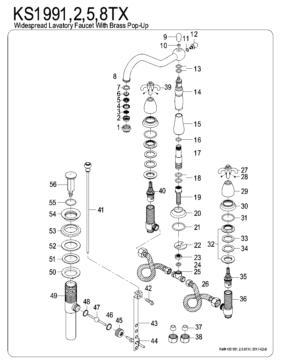 French Country KS1991TX exploded parts diagram