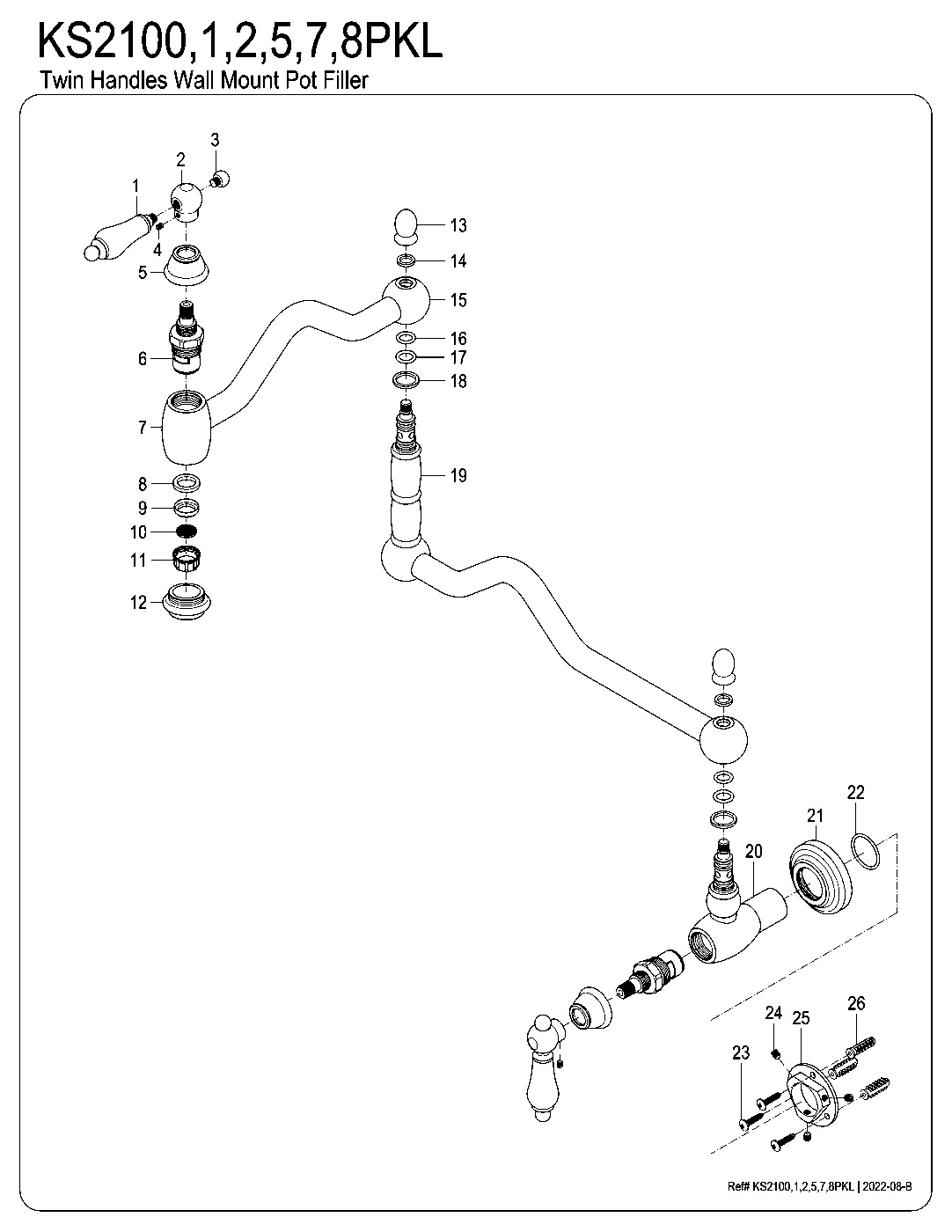 Duchess KS2100PKL exploded parts diagram