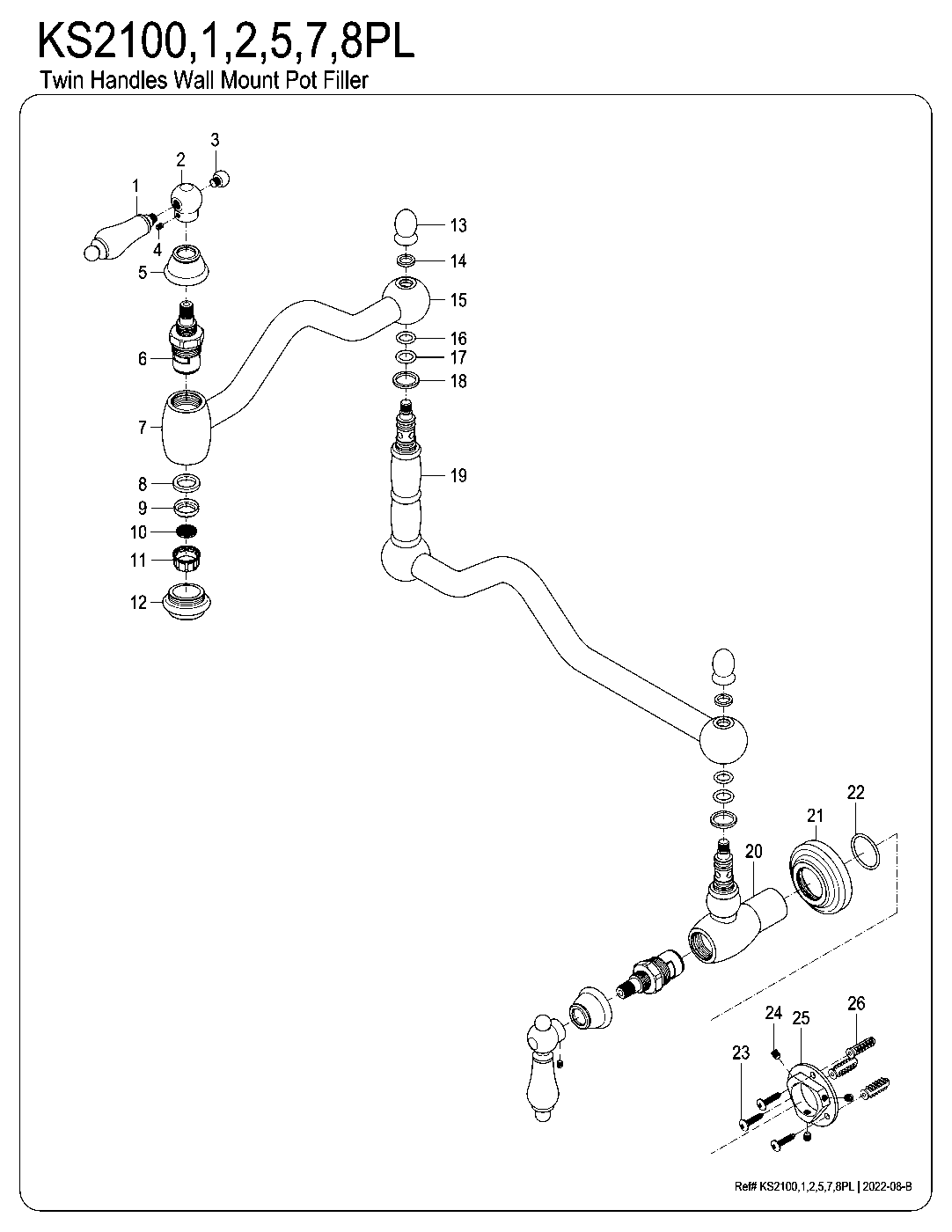 Heritage KS2100PL exploded parts diagram