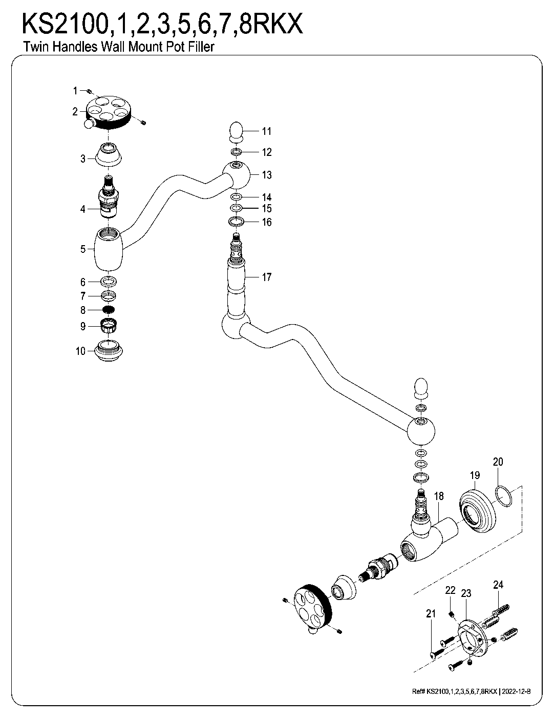 Webb KS2105RKX exploded parts diagram