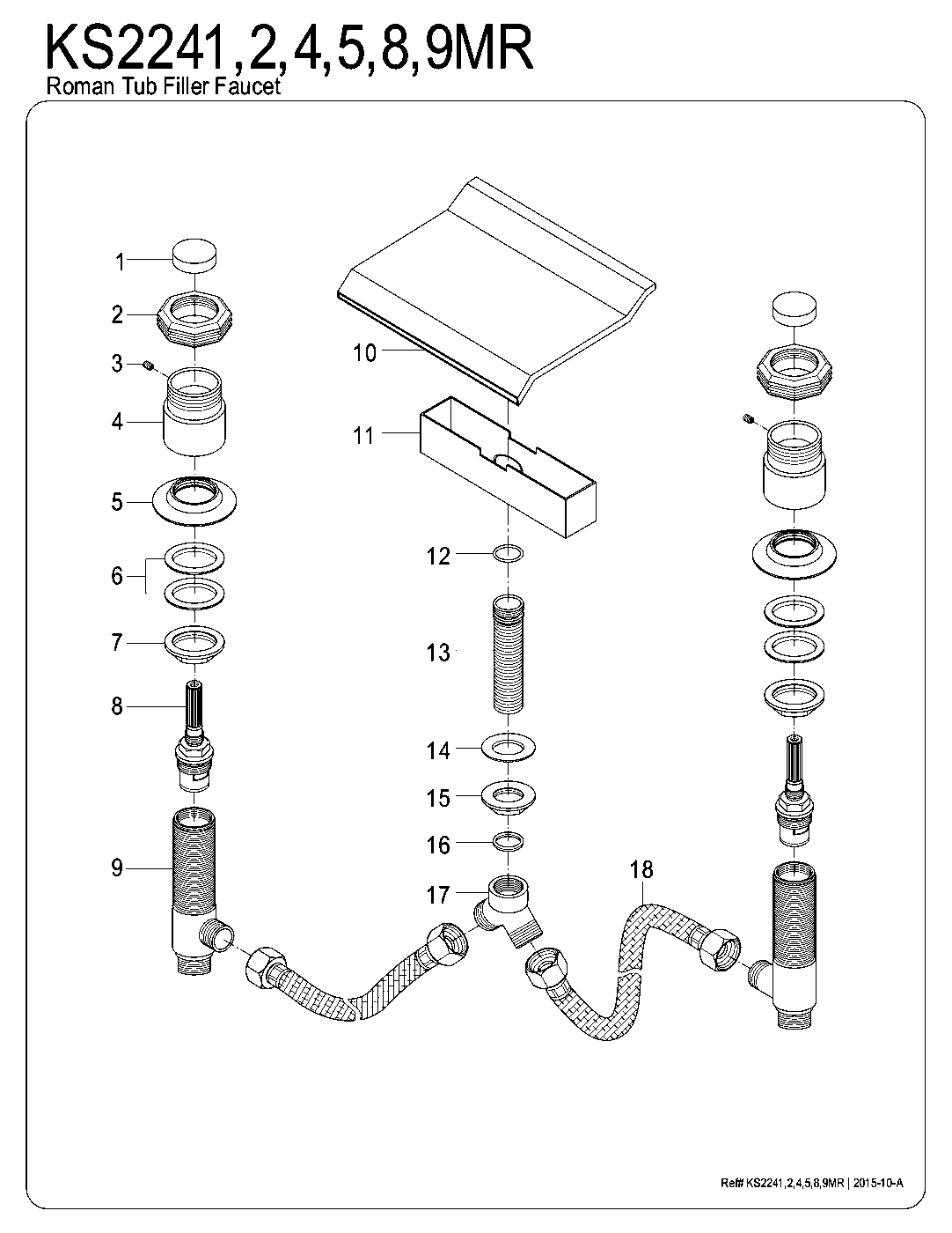Milano KS2241MR exploded parts diagram