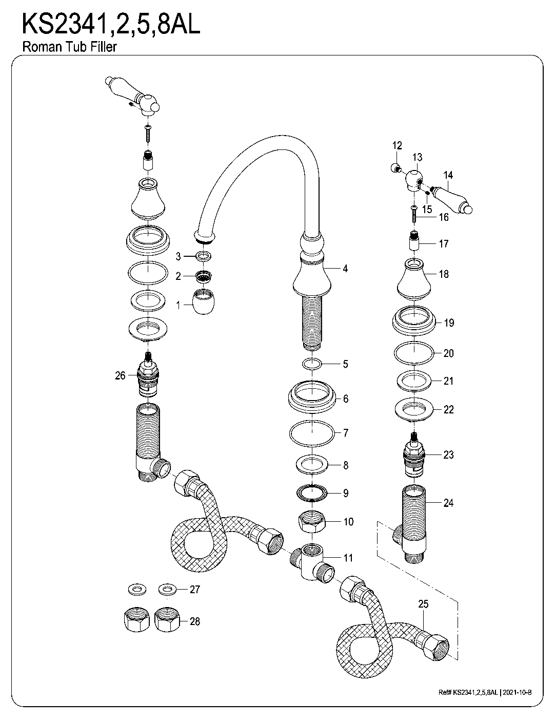 Roman KS2341AL exploded parts diagram
