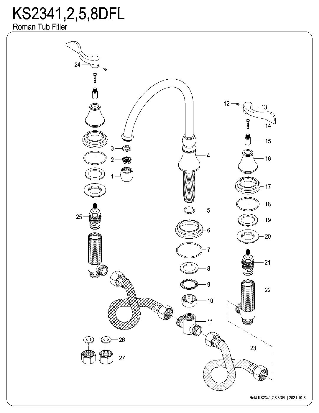 NuFrench KS2341DFL exploded parts diagram