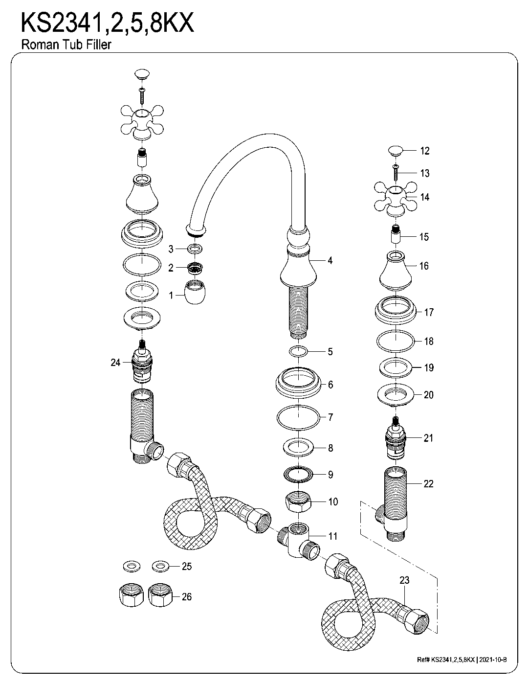 Roman KS2341KX exploded parts diagram