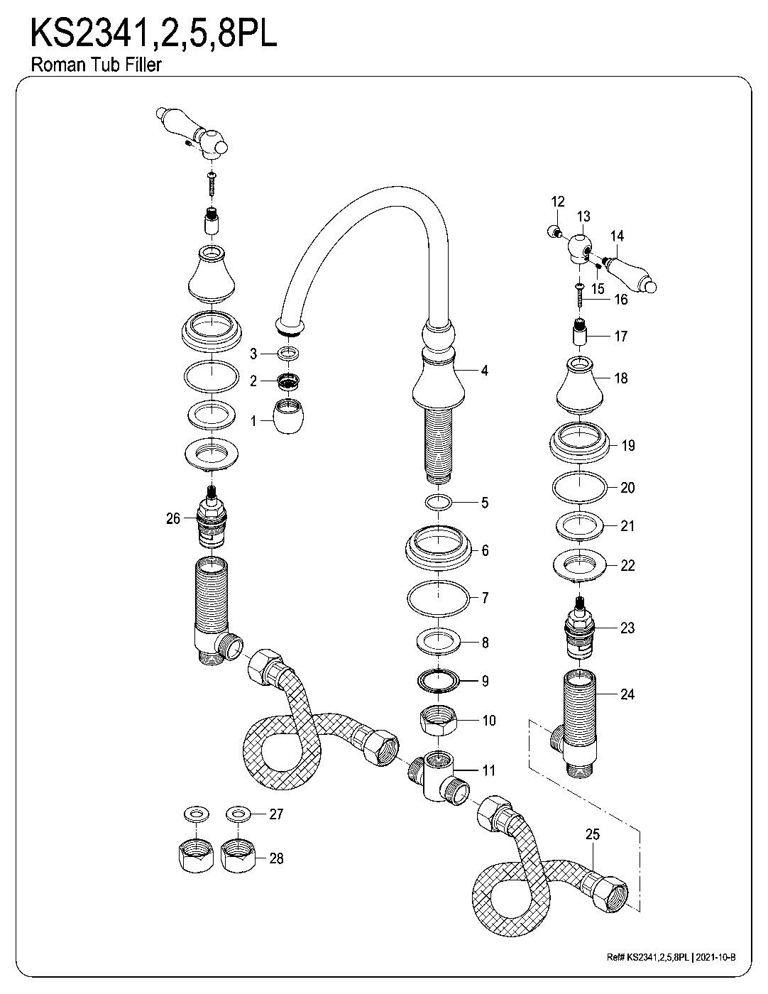 Roman KS2341PL exploded parts diagram