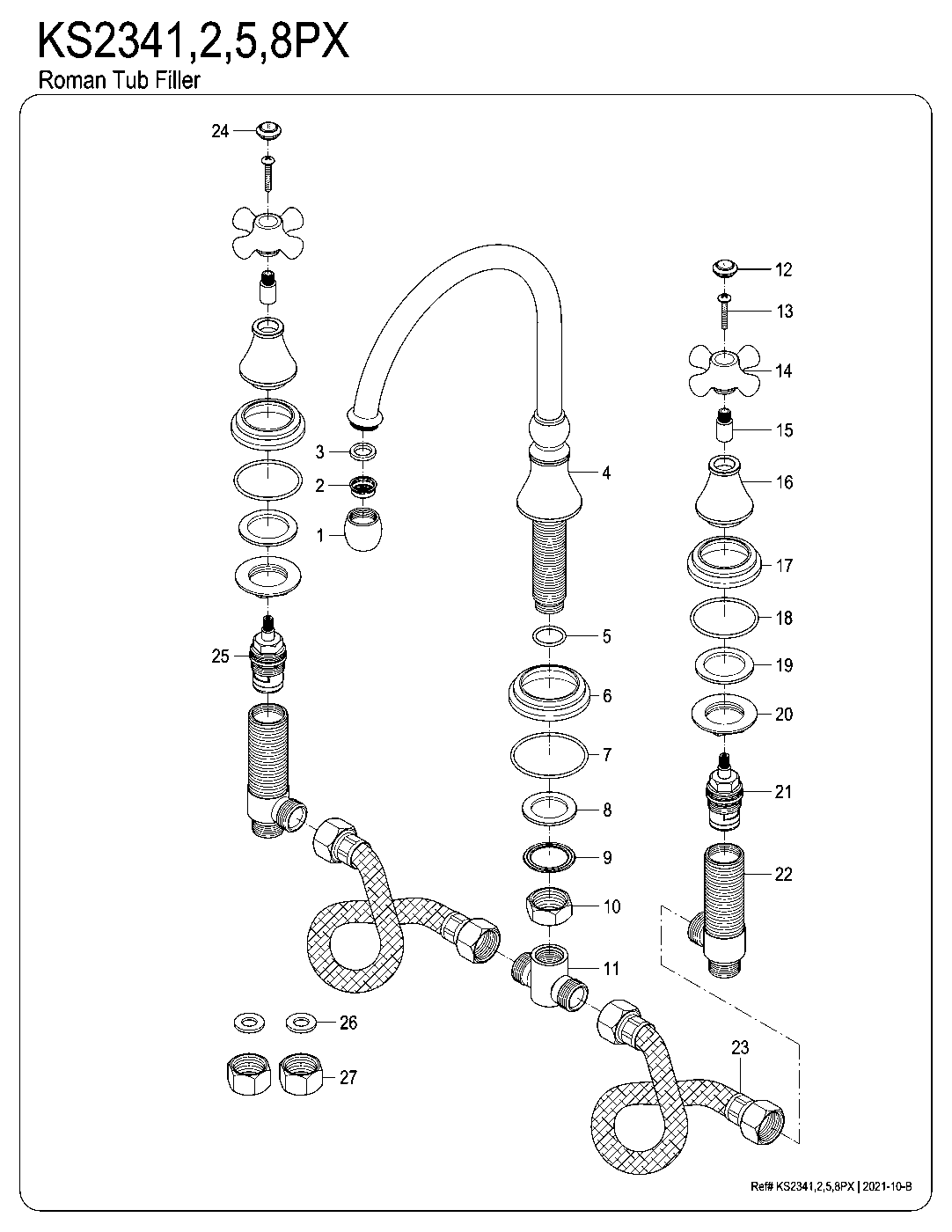 Roman KS2341PX exploded parts diagram