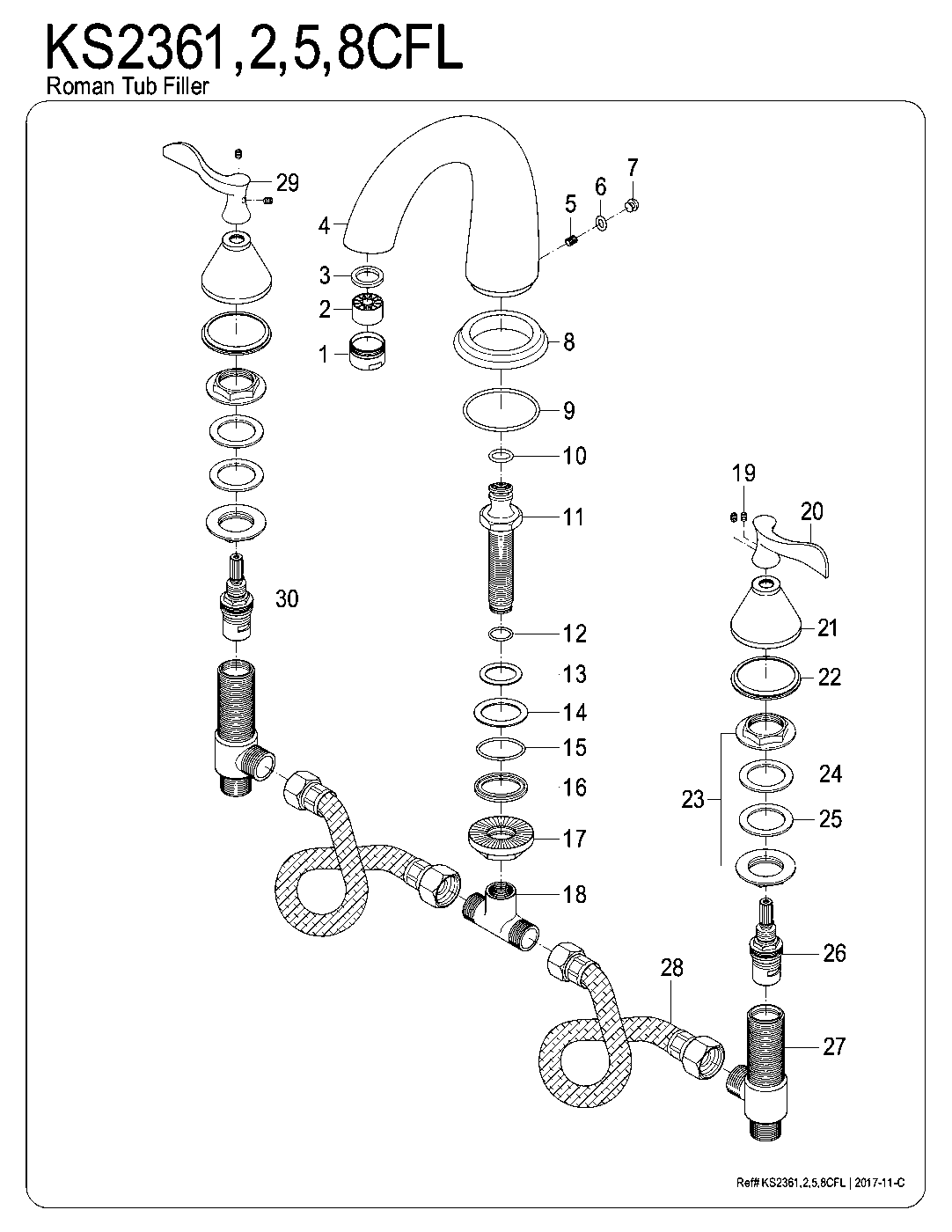 Century KS2361CFL exploded parts diagram