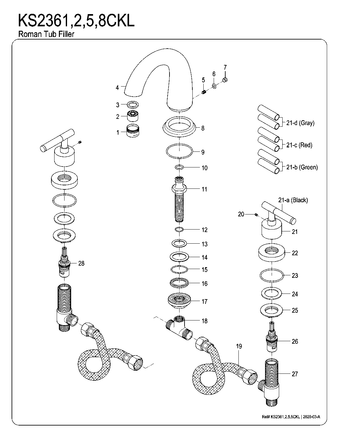 Kaiser KS2361CKL exploded parts diagram