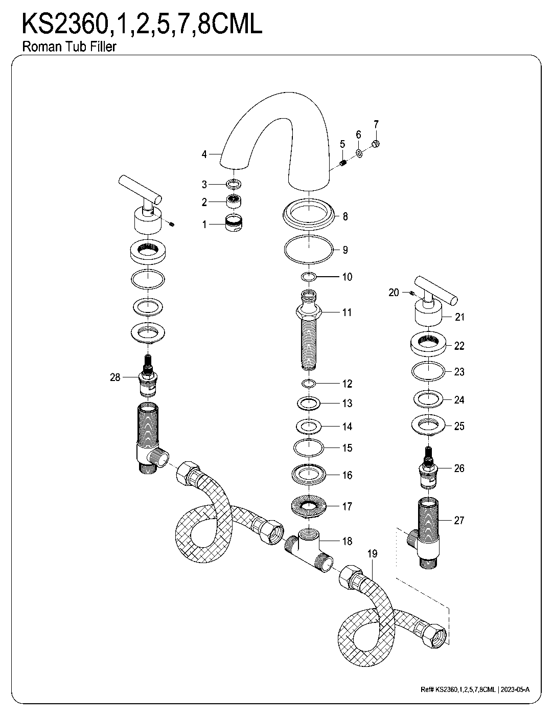 Manhattan KS2361CML exploded parts diagram