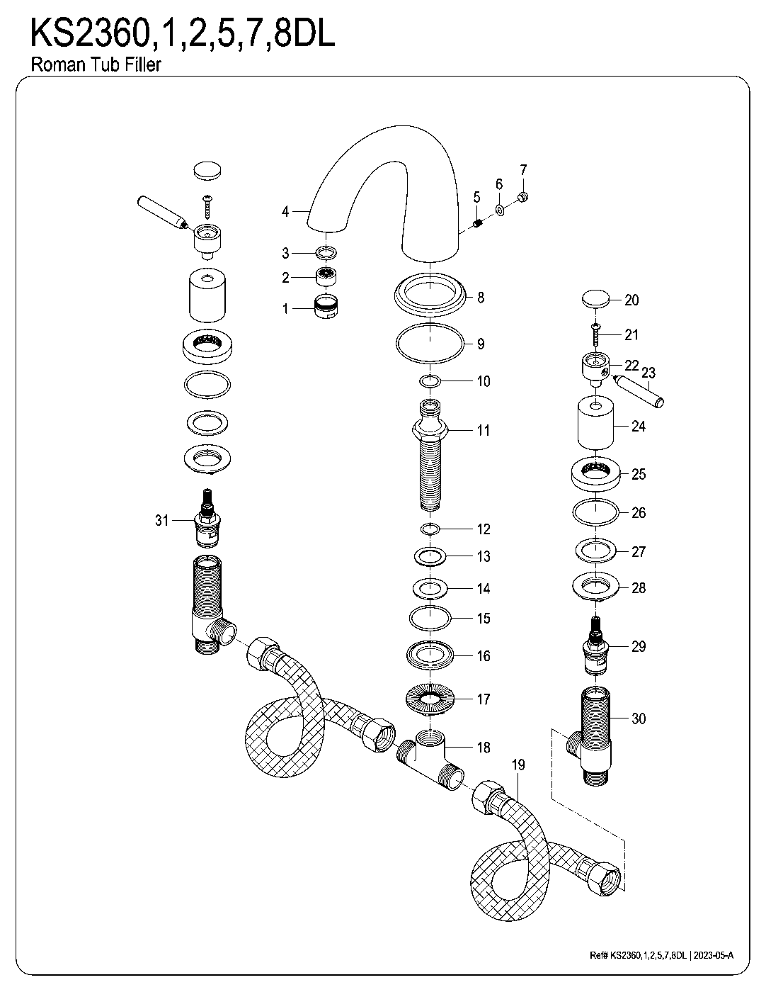 Concord KS2361DL exploded parts diagram