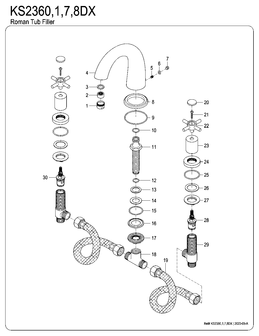 Concord KS2361DX exploded parts diagram