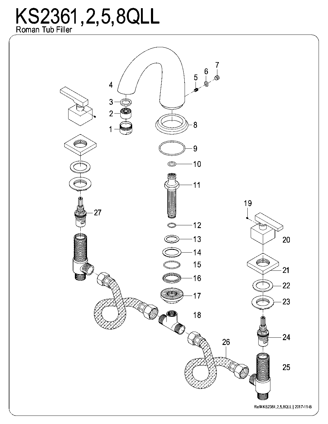 Executive KS2361QLL exploded parts diagram