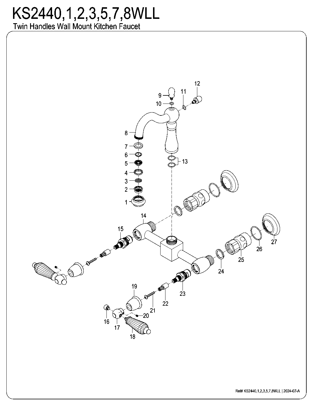 Willshire KS2440WLL exploded parts diagram