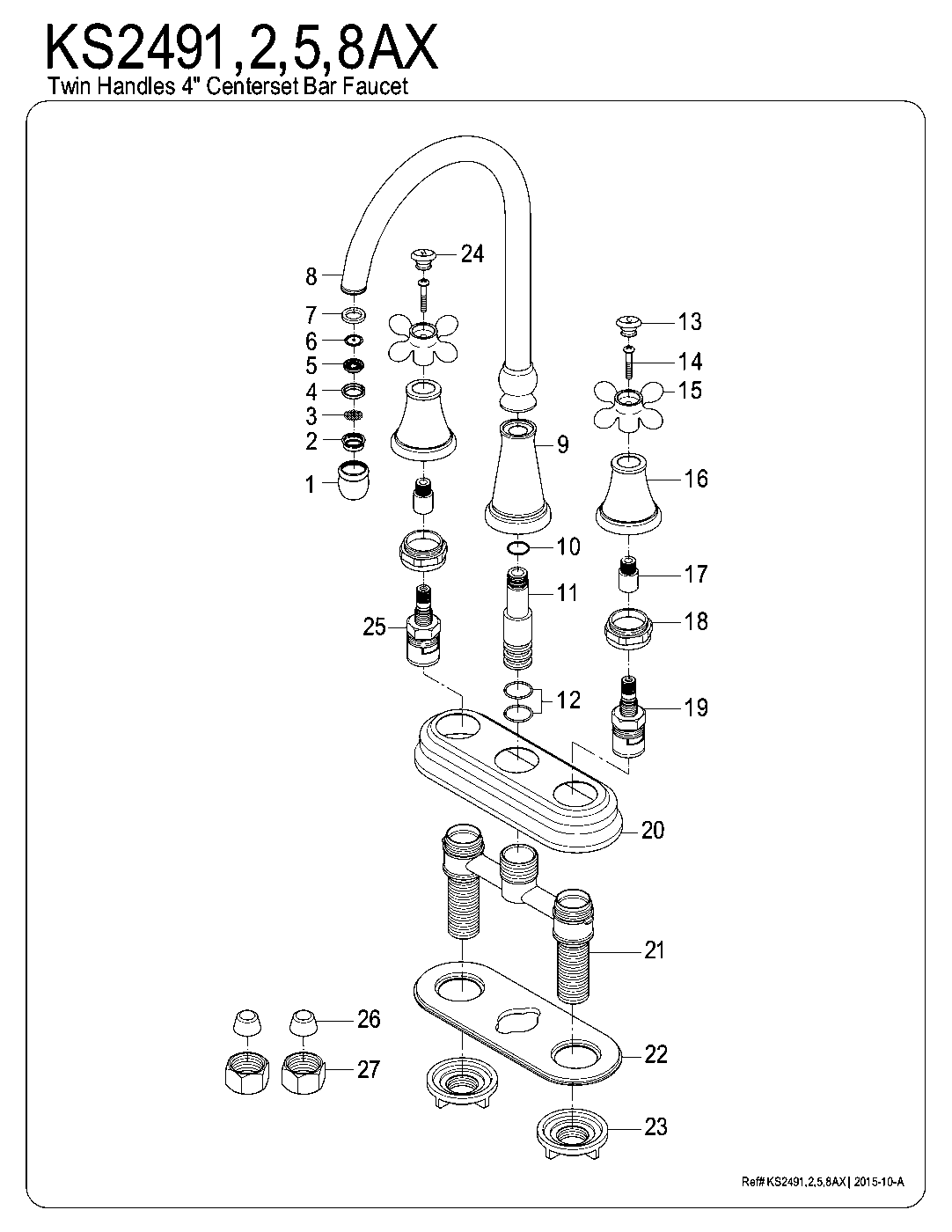 Victorian KS2492AX exploded parts diagram