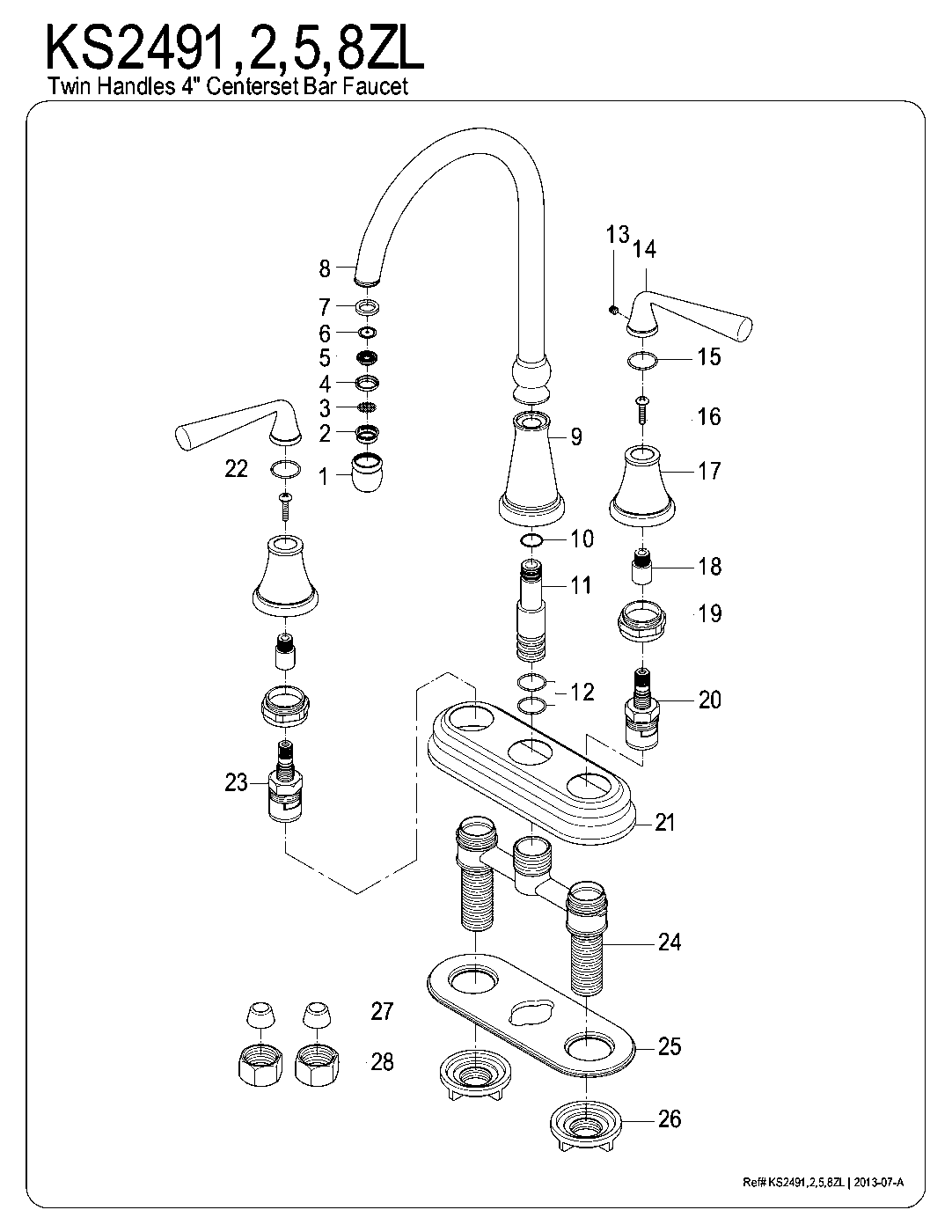 Silver Sage KS2491ZL exploded parts diagram