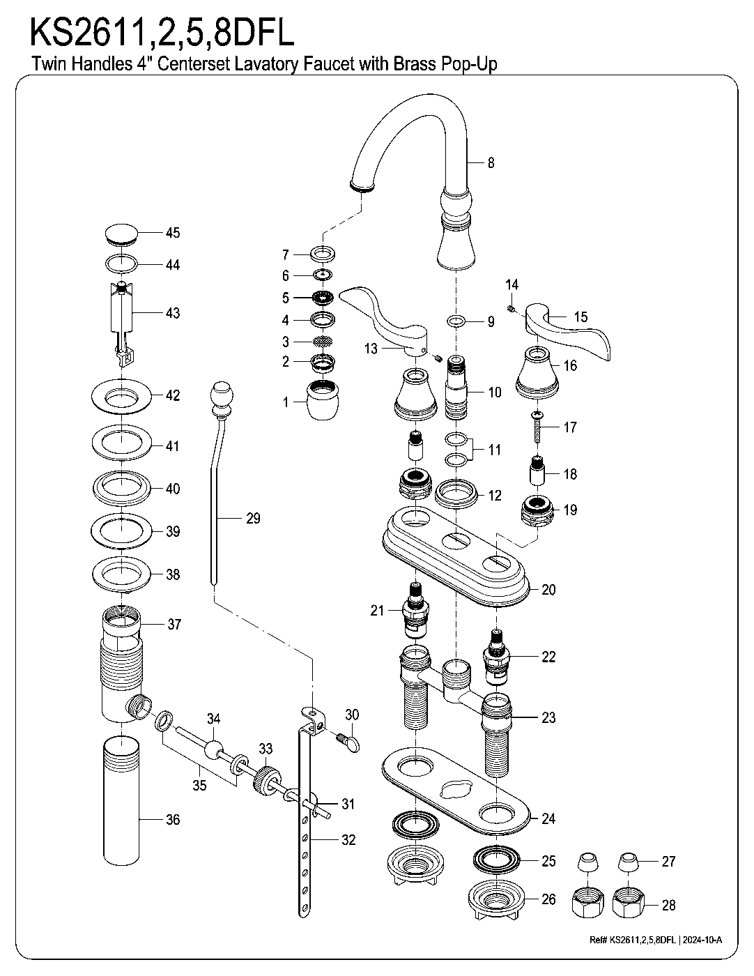 NuFrench KS2611DFL exploded parts diagram