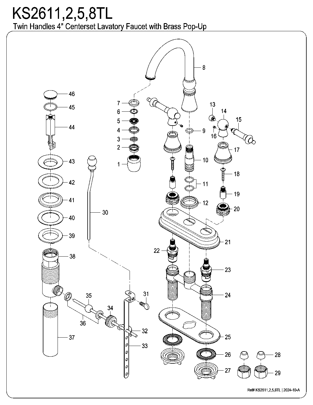 Templeton KS2611TL exploded parts diagram