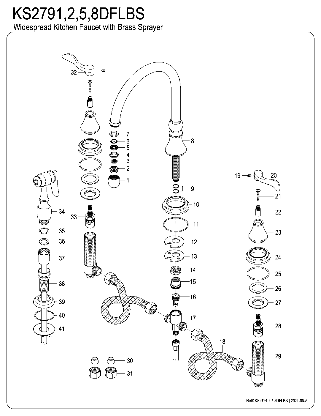 NuFrench KS2791DFLBS exploded parts diagram
