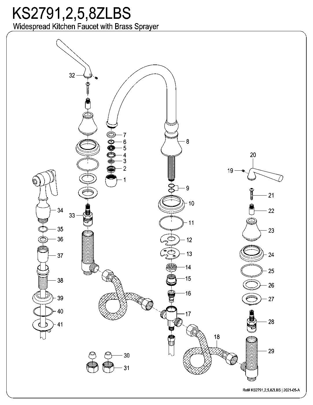 Silver Sage KS2792ZLBS exploded parts diagram