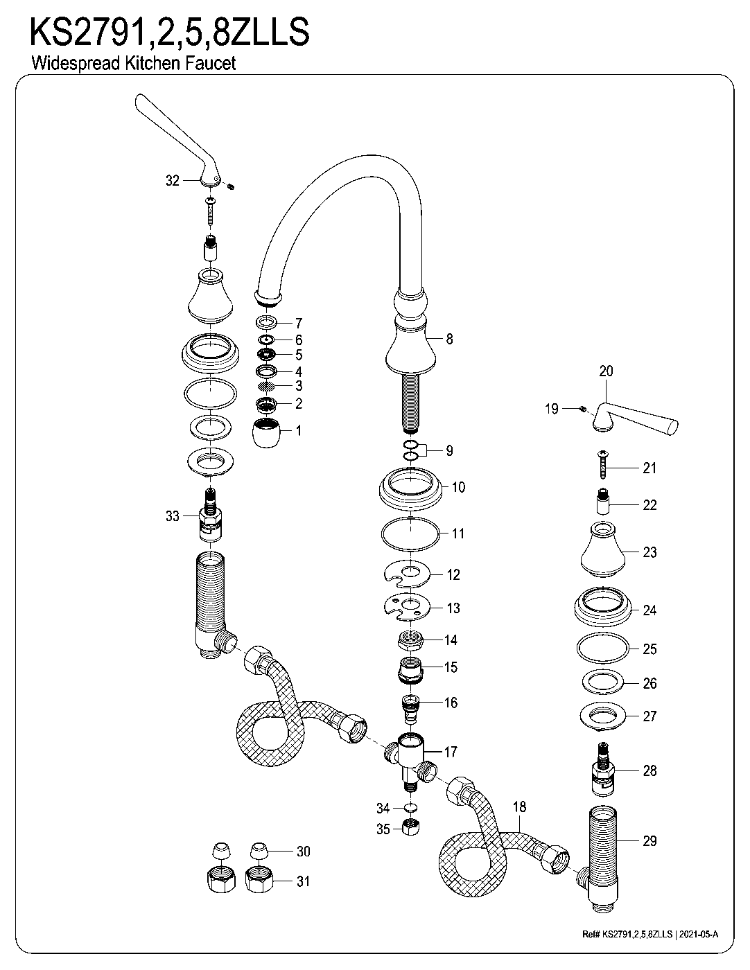 Silver Sage KS2791ZLLS exploded parts diagram