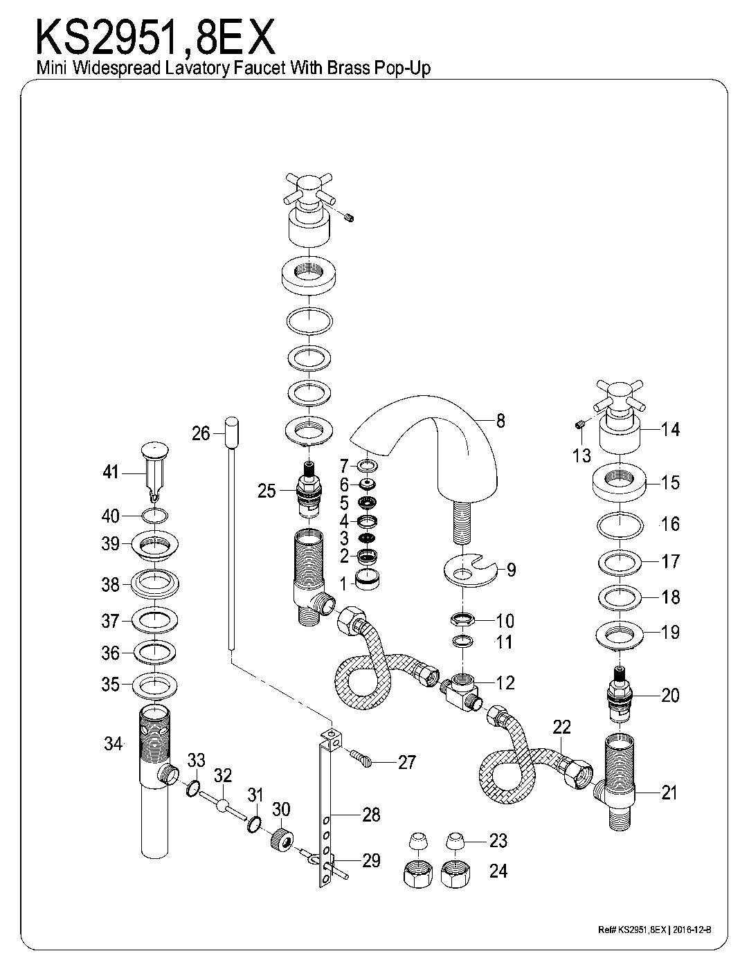 Kingston Brass KS2951EX exploded parts diagram