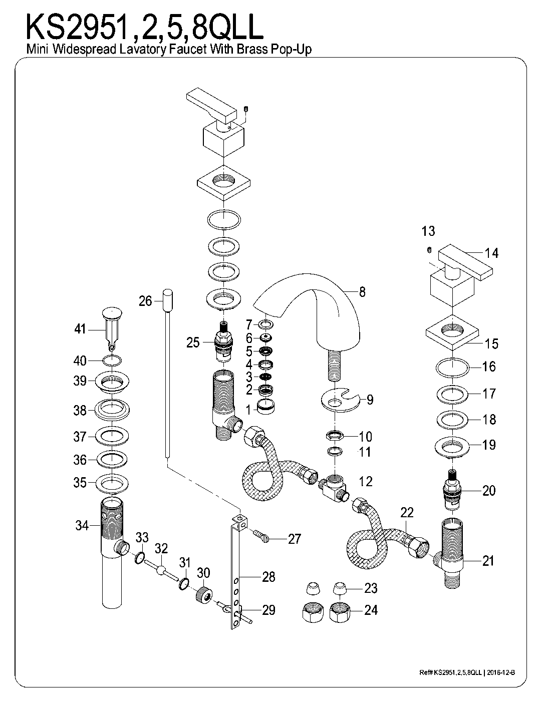 Executive KS2952QLL exploded parts diagram