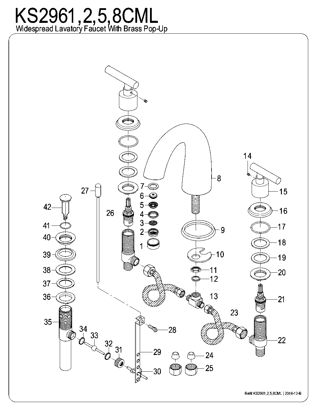 Manhattan KS2961CML exploded parts diagram
