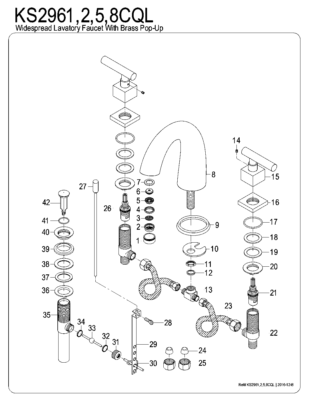 Claremont KS2961CQL exploded parts diagram
