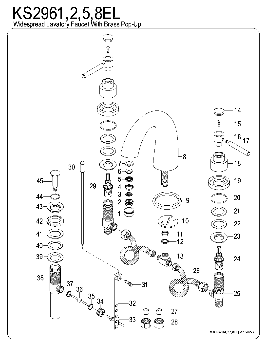 Elinvar KS2961EL exploded parts diagram