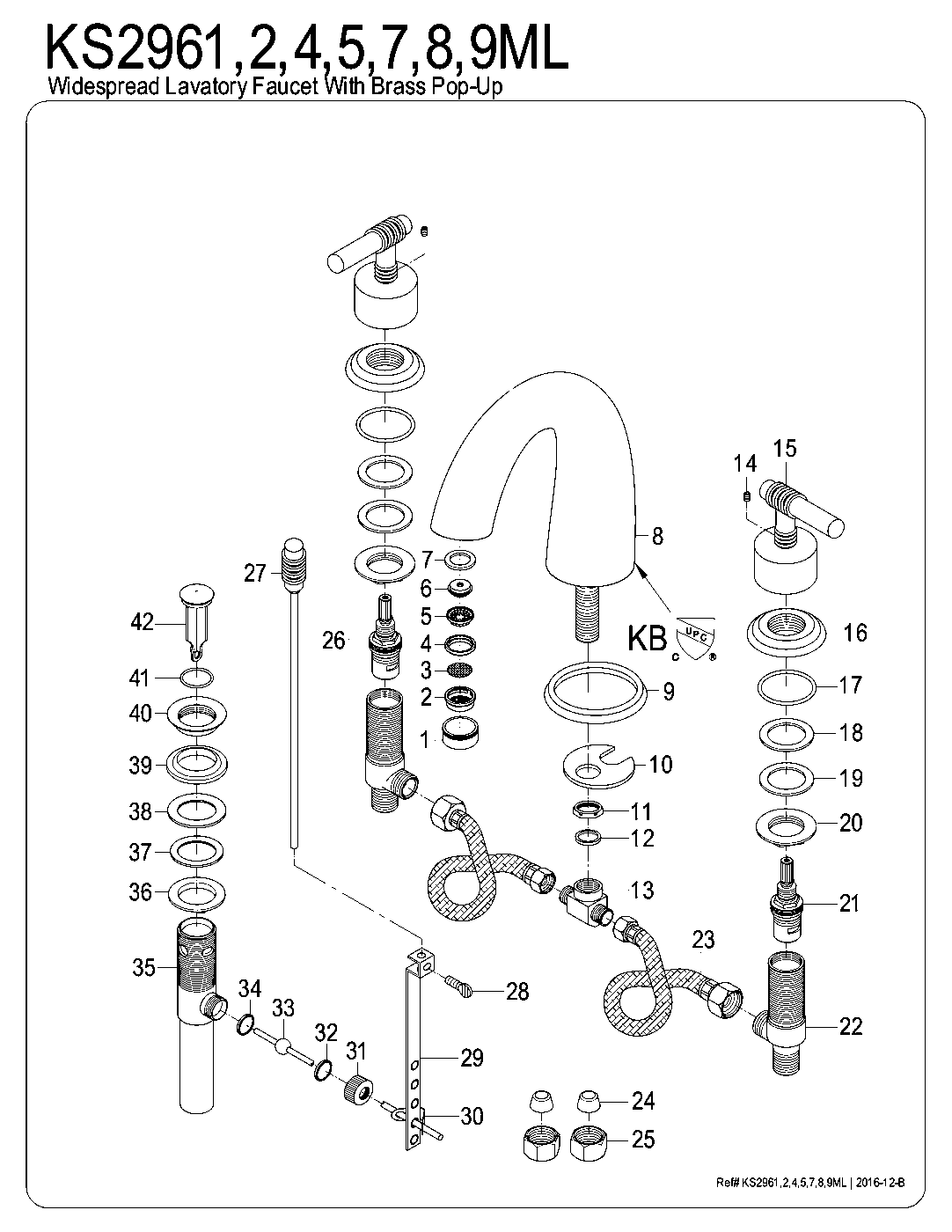 Milano KS2961ML exploded parts diagram