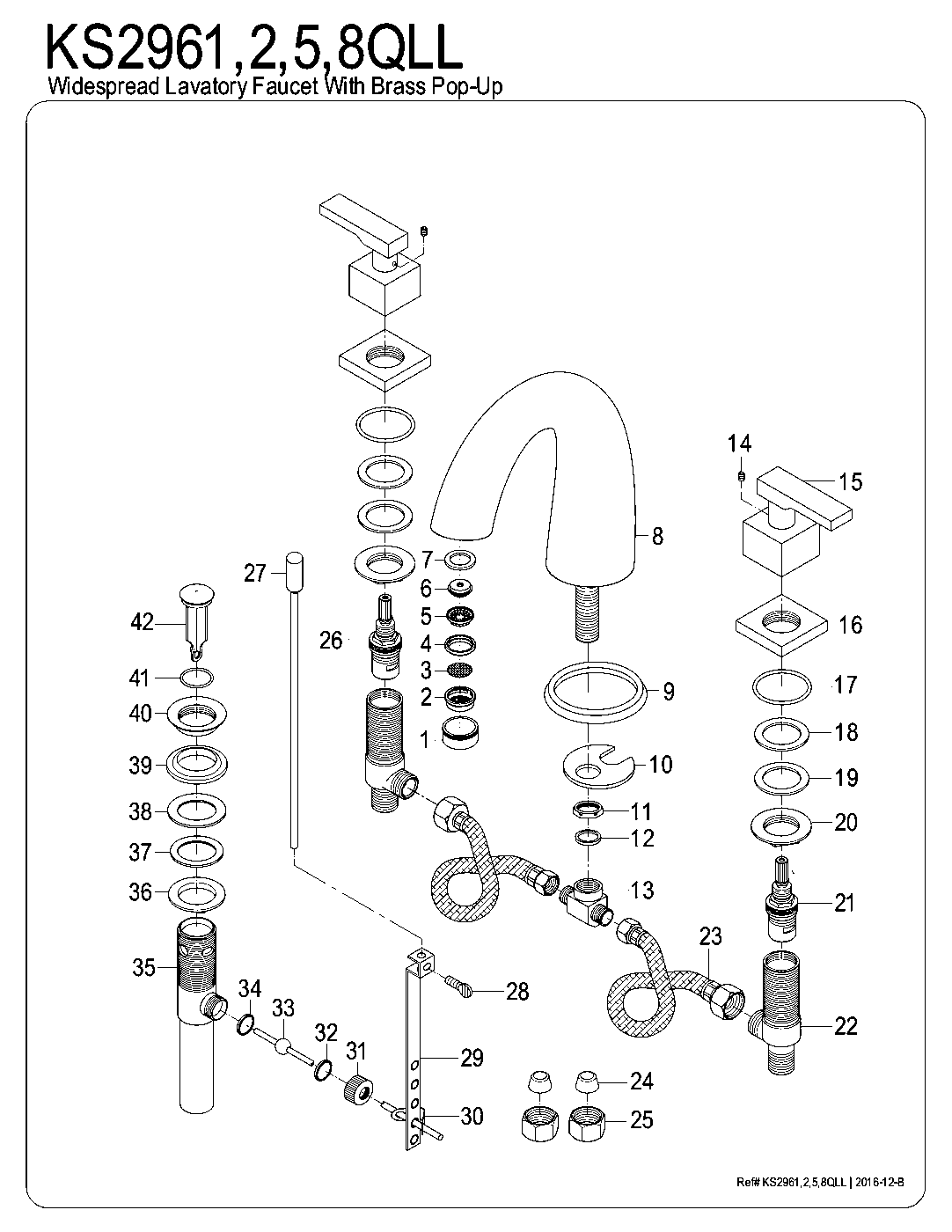 Executive KS2961QLL exploded parts diagram