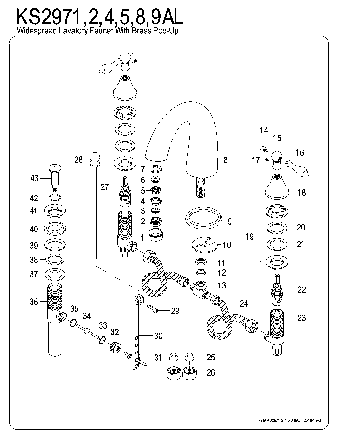 Naples KS2971AL exploded parts diagram