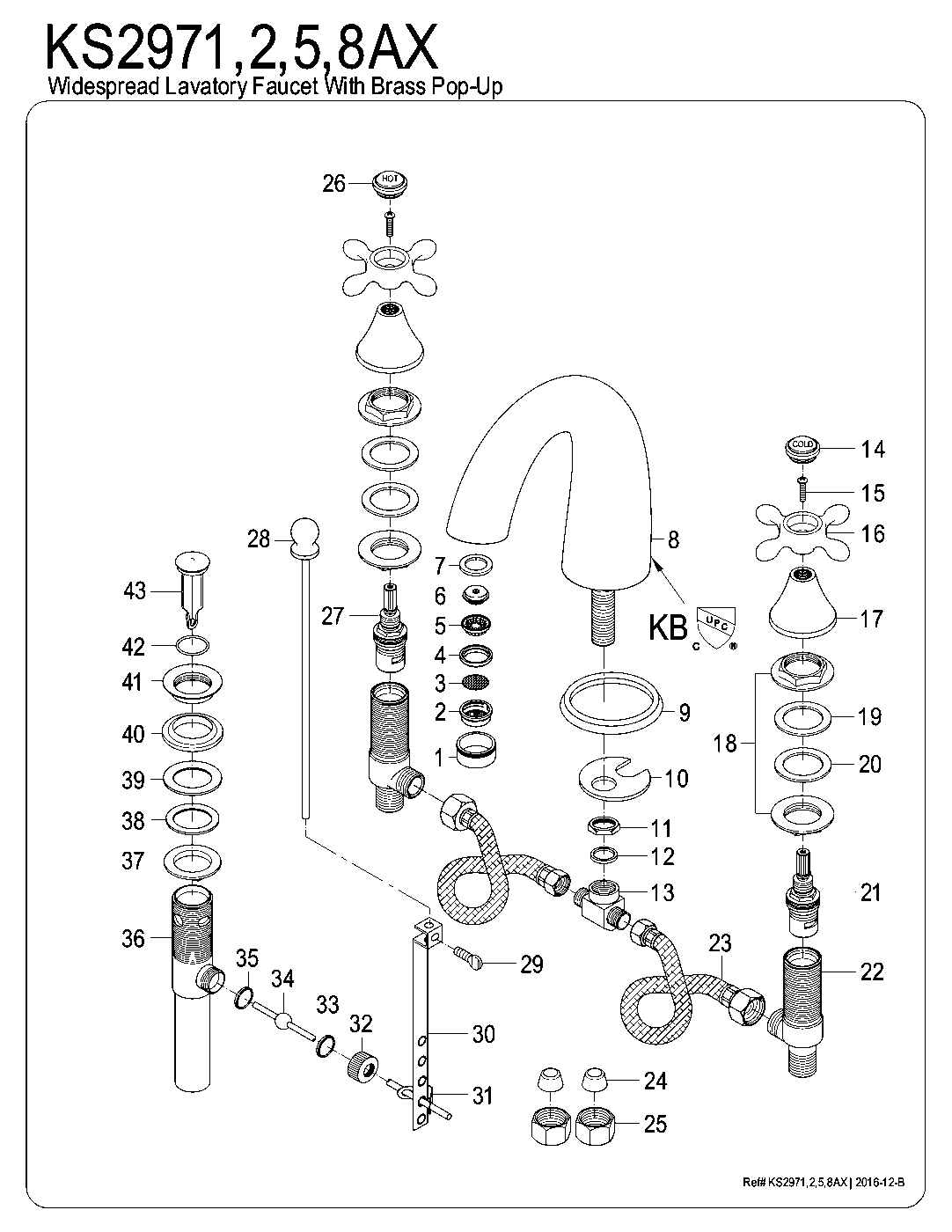 Naples KS2971AX exploded parts diagram