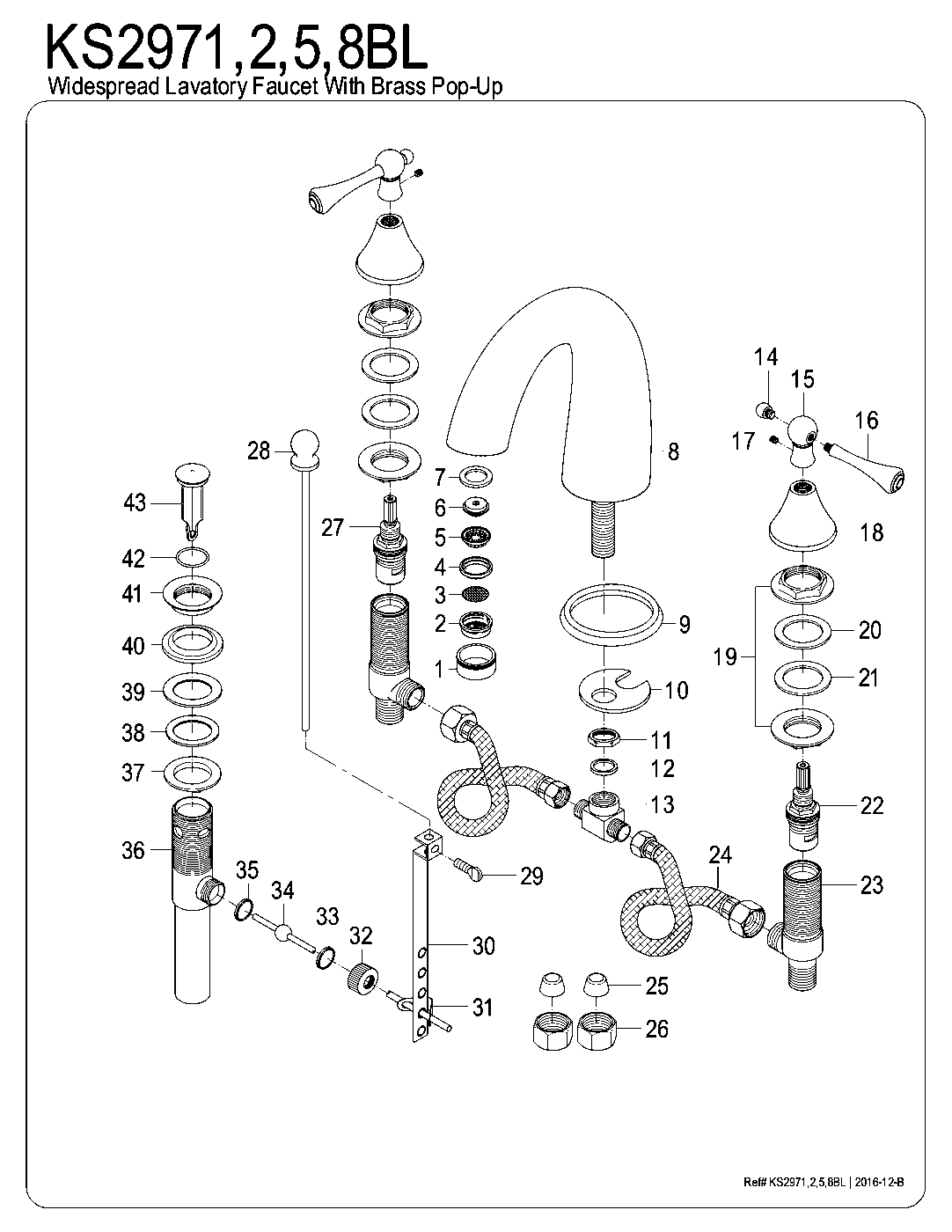 English Country KS2971BL exploded parts diagram