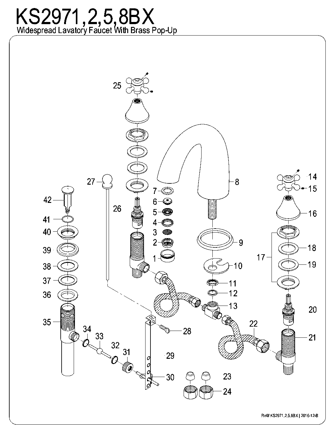 English Country KS2971BX exploded parts diagram