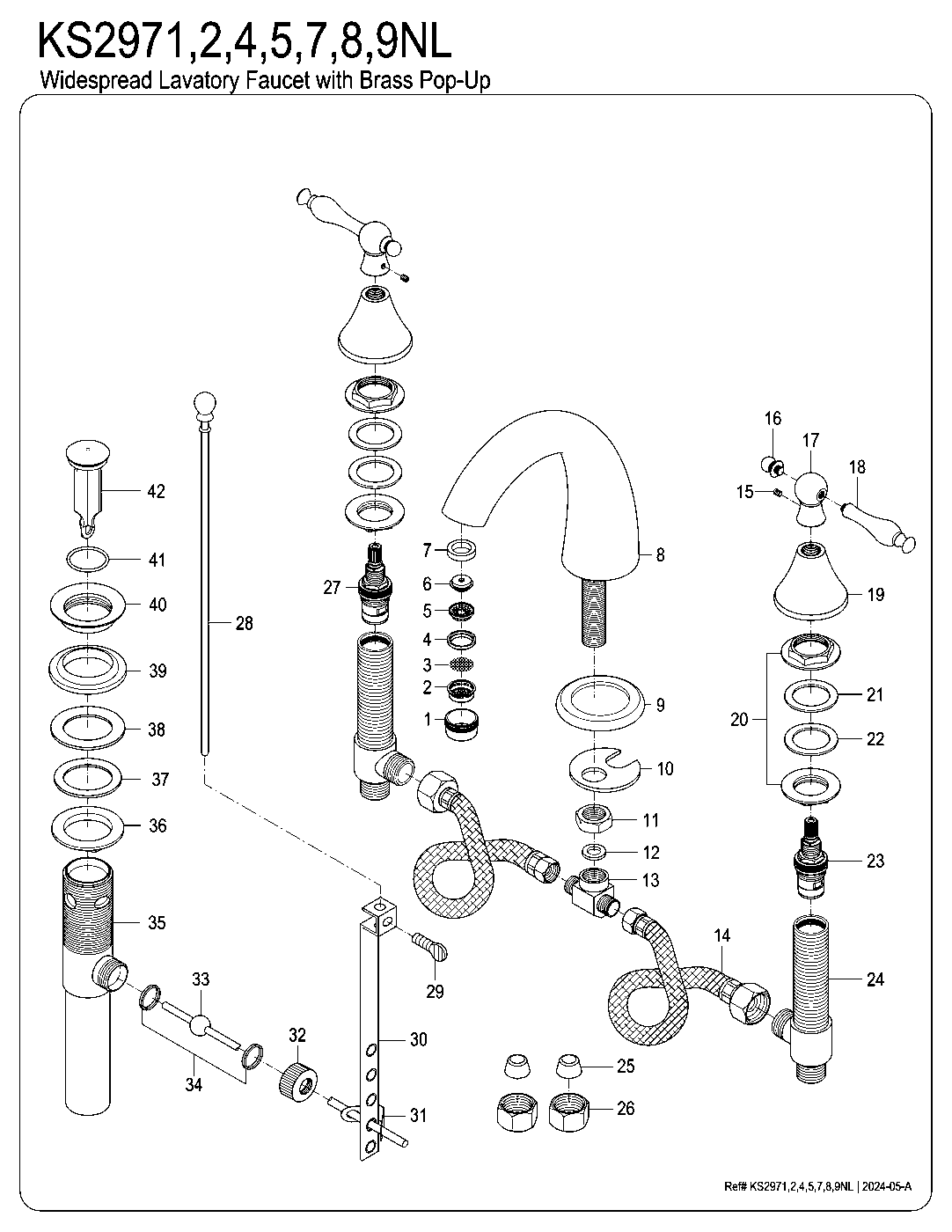 Naples KS2971NL exploded parts diagram