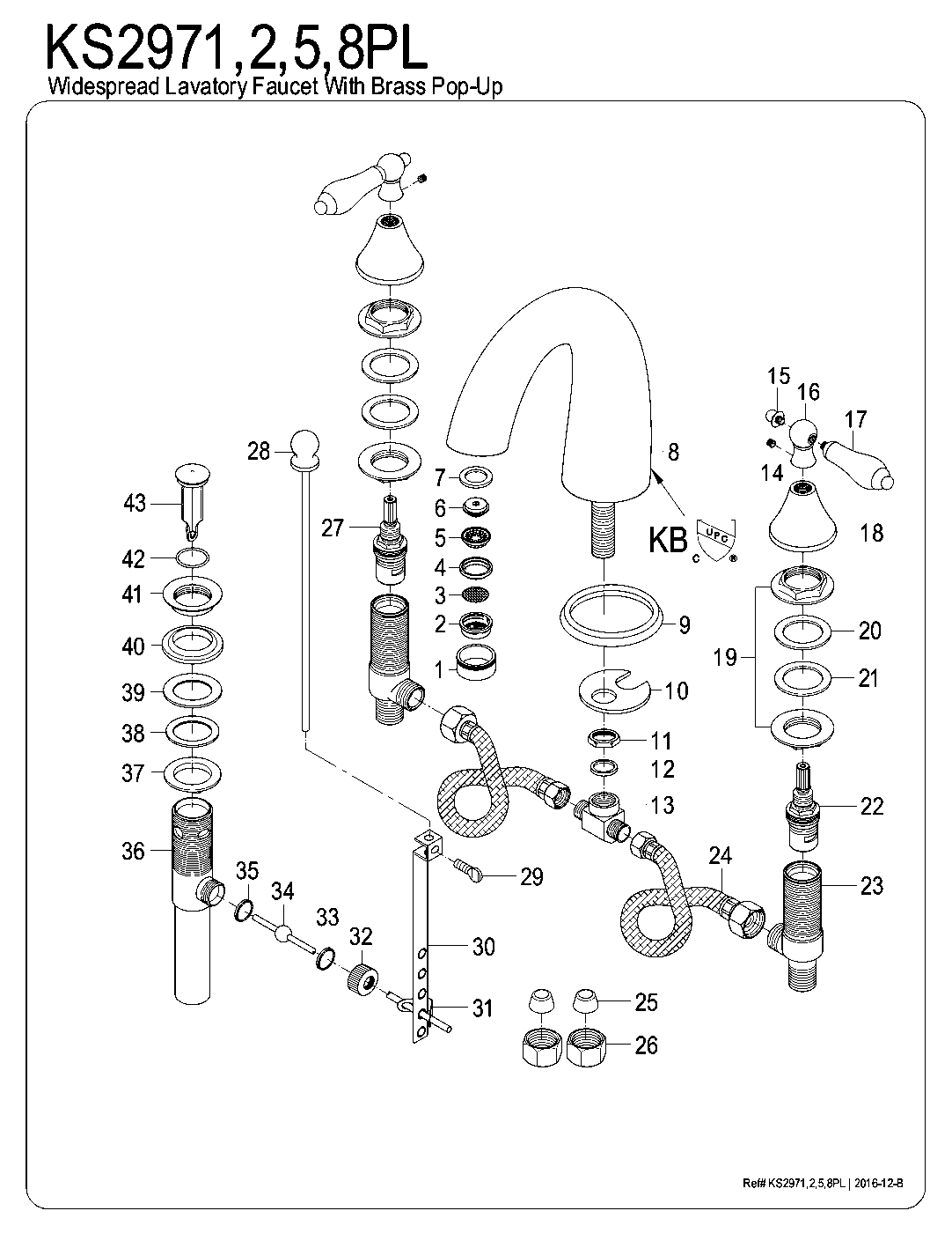 Naples KS2971PL exploded parts diagram