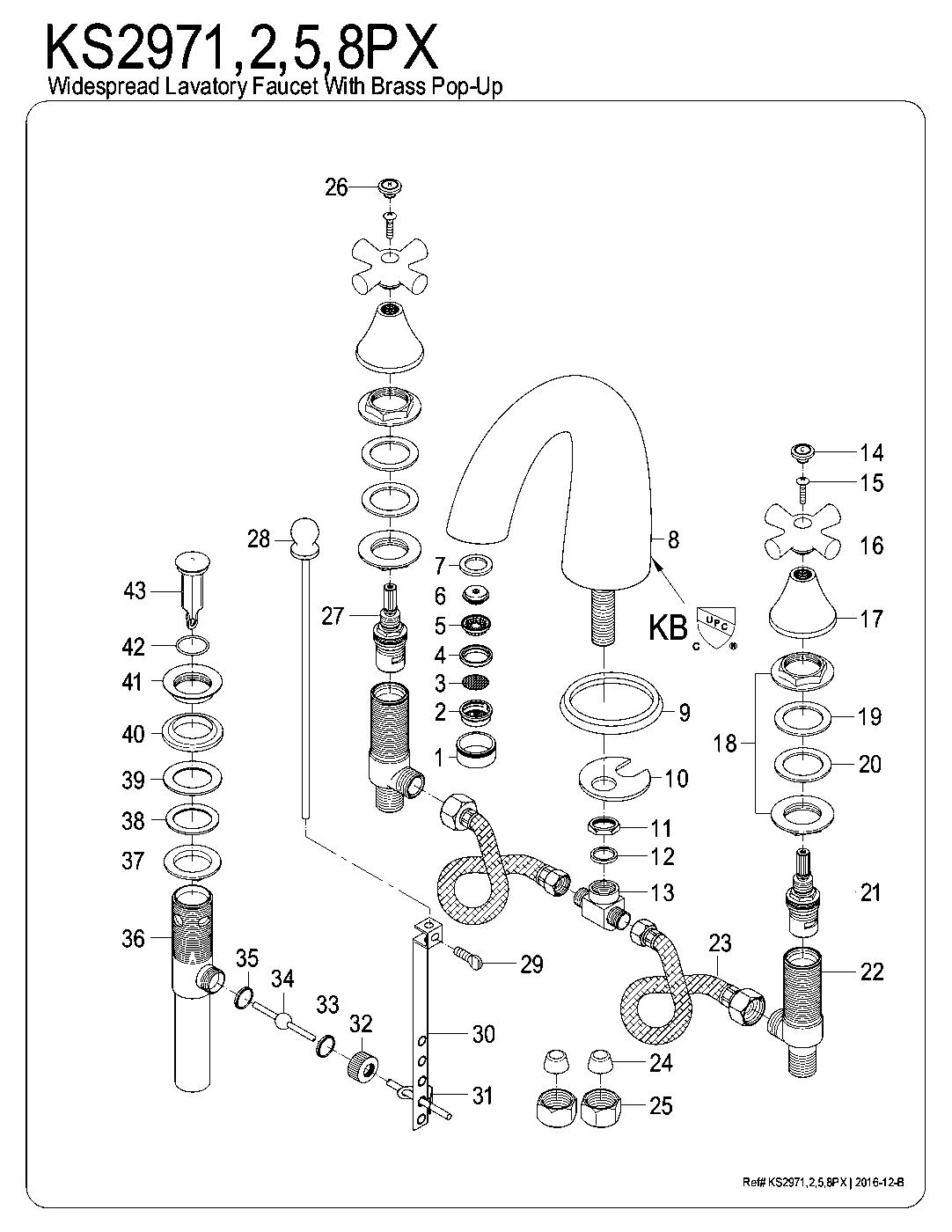 Naples KS2971PX exploded parts diagram