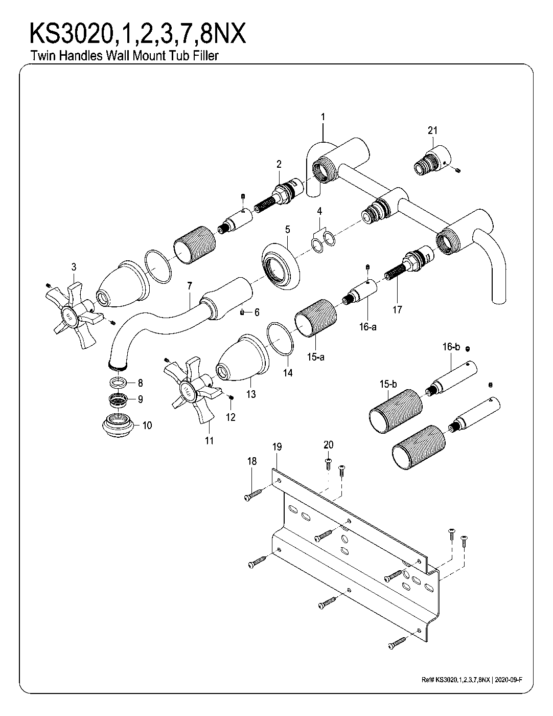 Hamilton KS3020NX exploded parts diagram