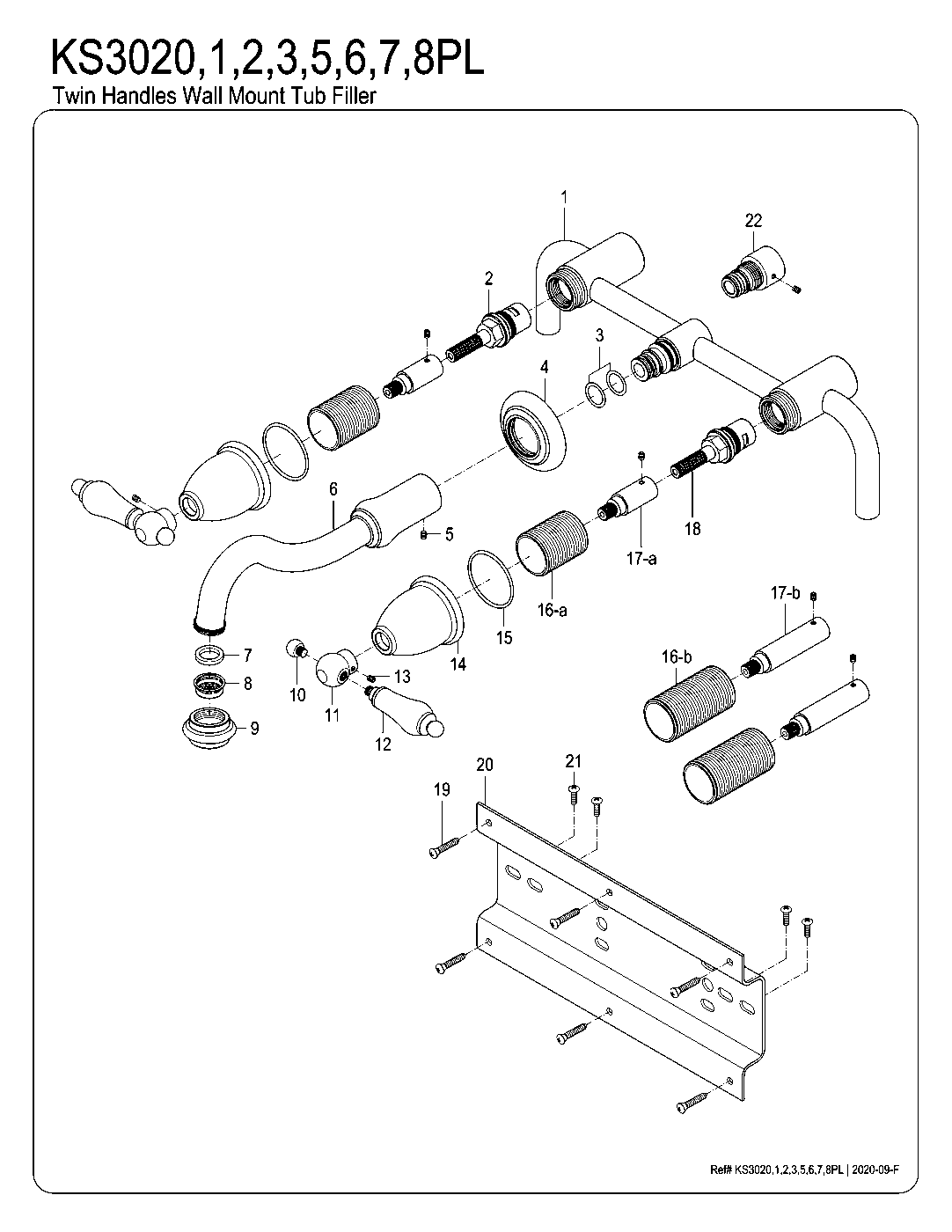 Restoration KS3020PL exploded parts diagram