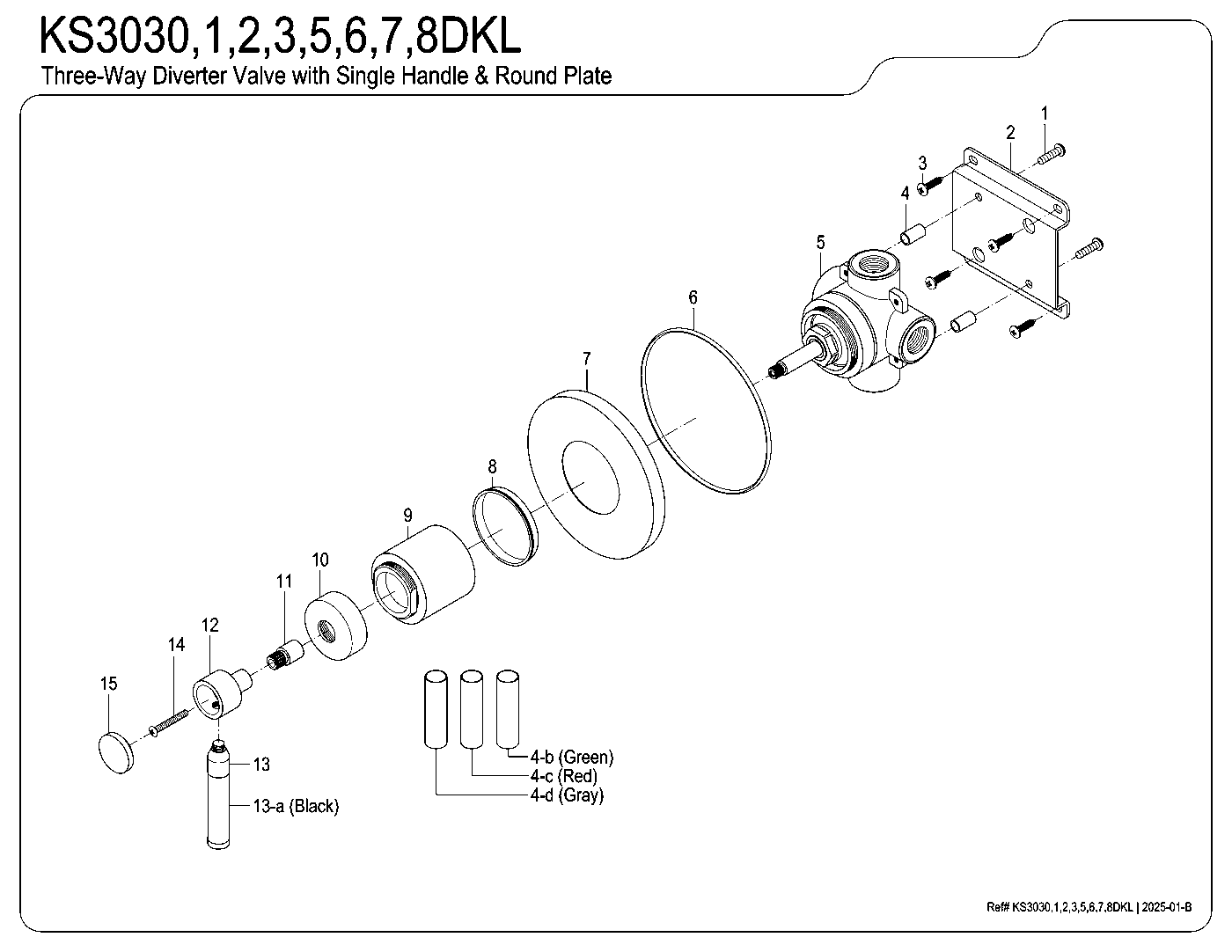 Kaiser KS3030DKL exploded parts diagram