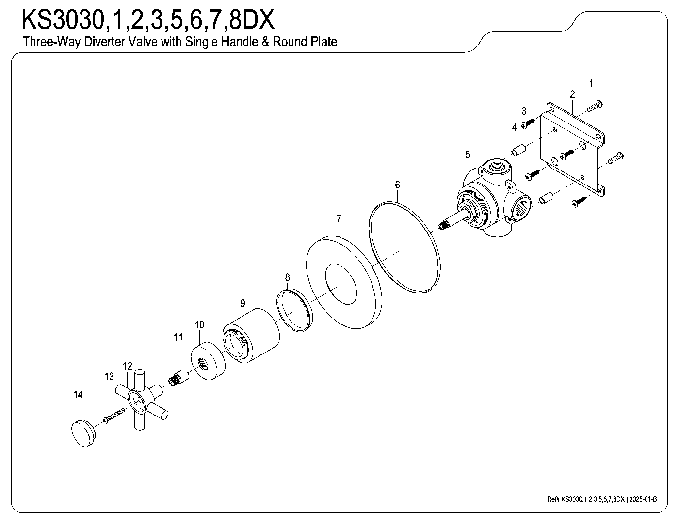 Concord KS3030DX exploded parts diagram
