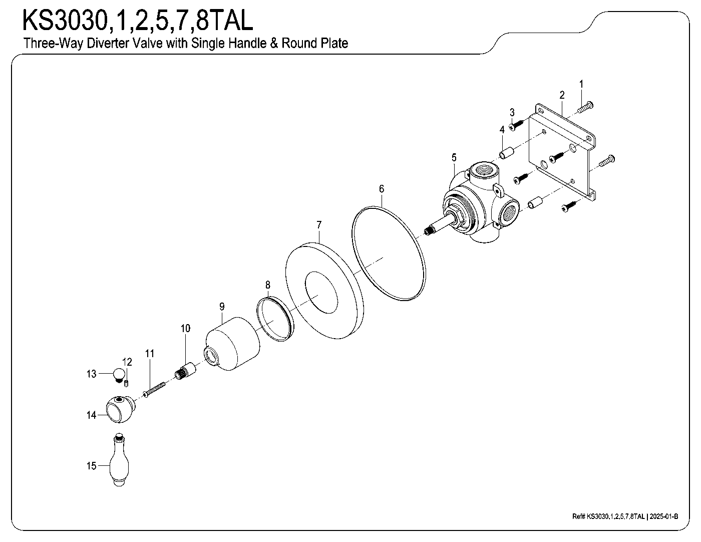 Tudor KS3030TAL exploded parts diagram