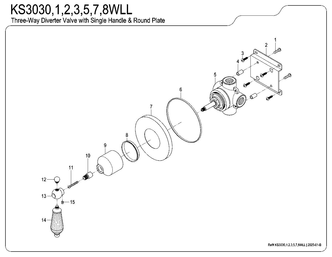 Wilshire KS3030WLL exploded parts diagram