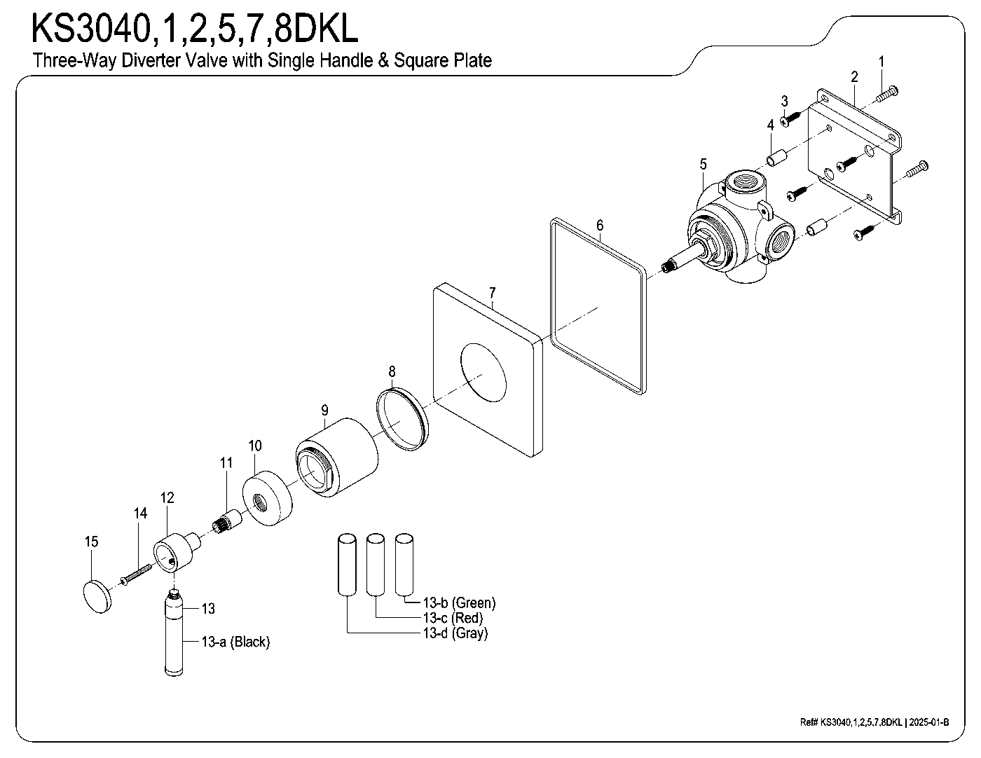 Kaiser KS3040DKL exploded parts diagram