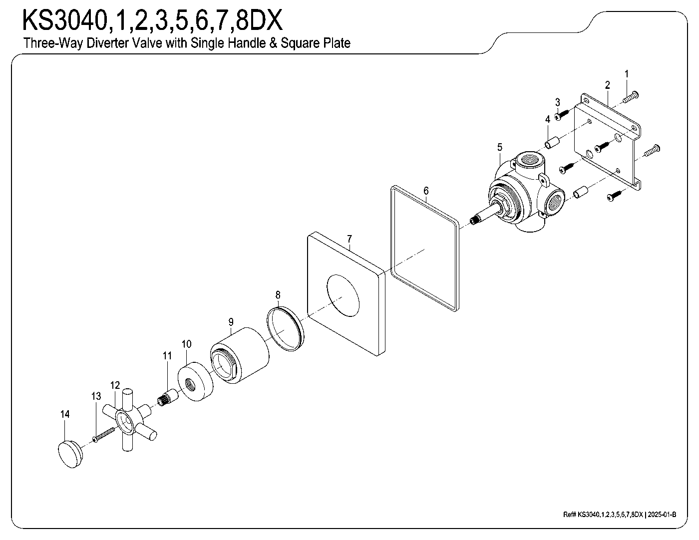 Concord KS3040DX exploded parts diagram