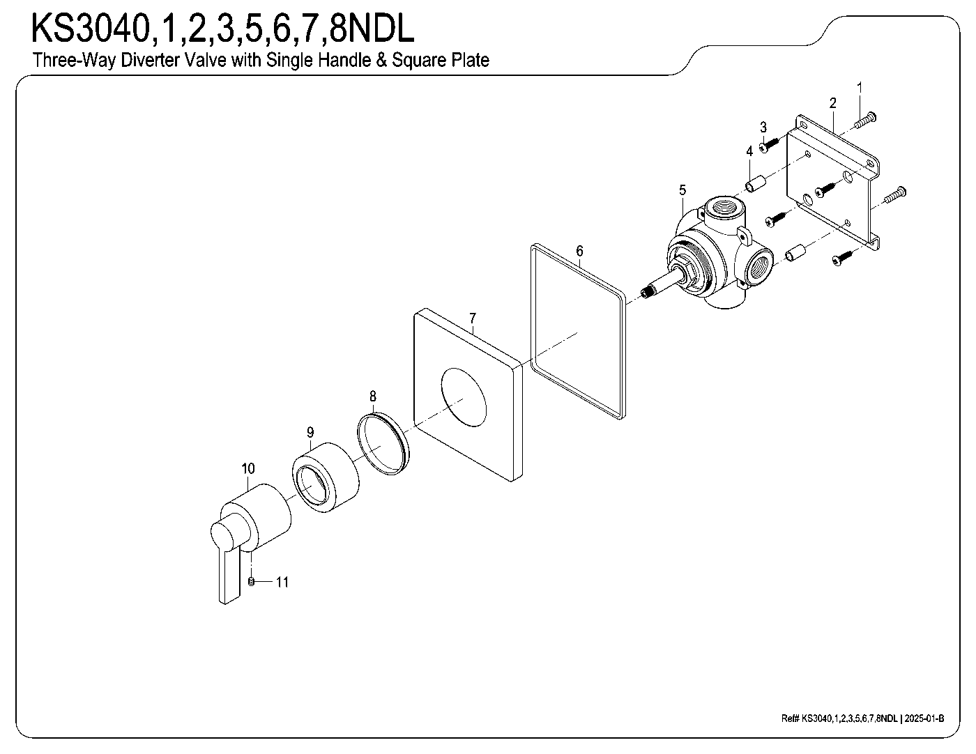 NuvoFusion KS3040NDL exploded parts diagram