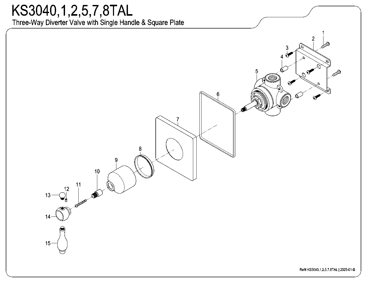 Tudor KS3040TAL exploded parts diagram