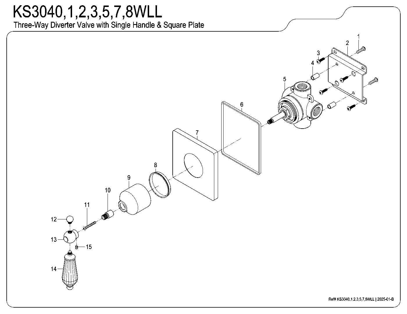 Wilshire KS3040WLL exploded parts diagram